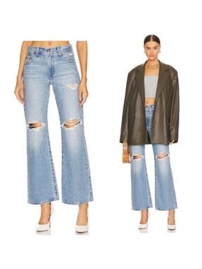 Levi's Distressed Baggy Boot Cut Jeans in Flea Market Find